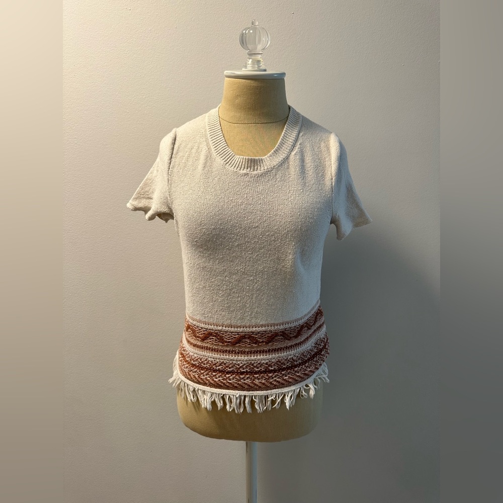 Madewell Fringed Jacquard Sweater